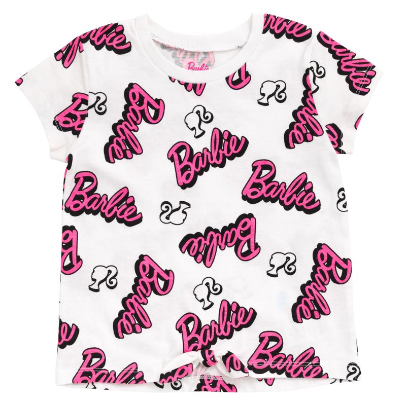 Girls French Terry T-Shirt and Active Retro Dolphin Shorts Outfit Set