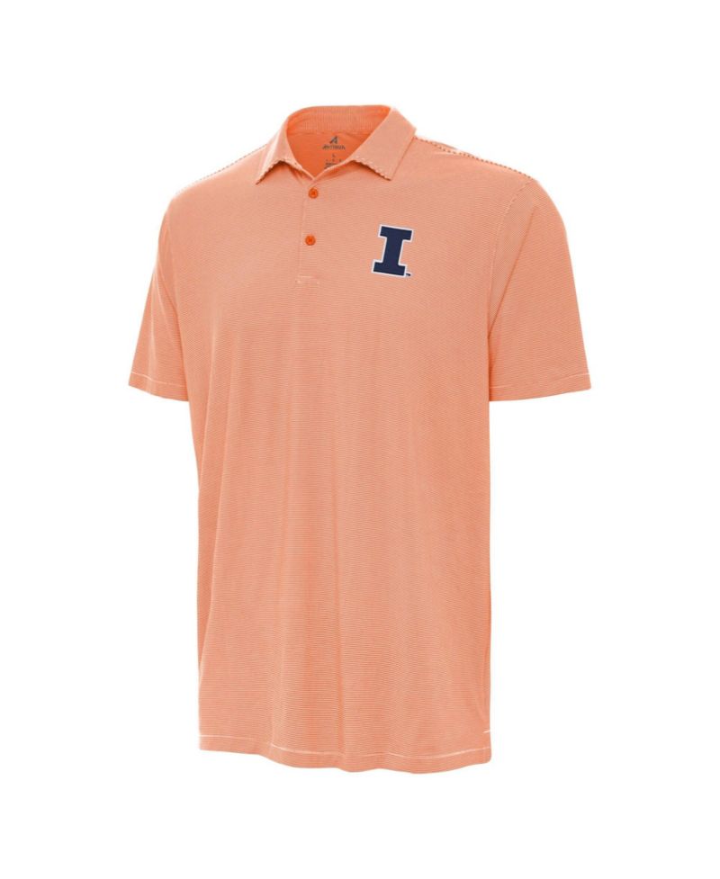 Men's Orange/White Illinois Fighting Illini Twine Polo Shirt