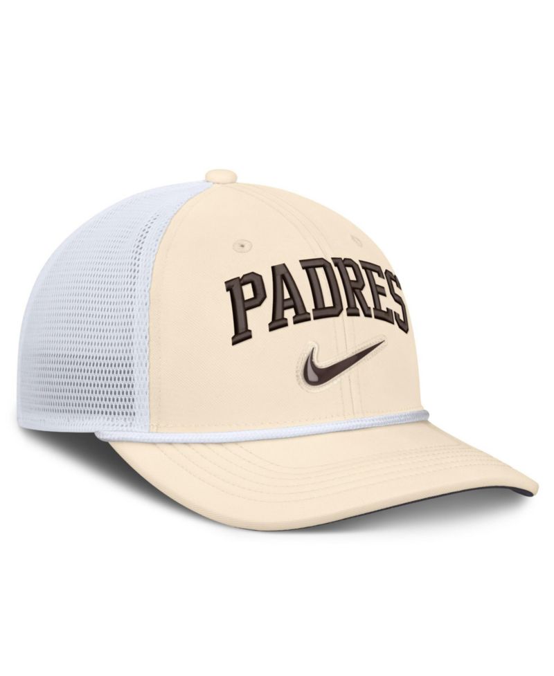Men's Natural/White San Diego Padres Rise Dri-FIT Trucker Adjustable Hat&iquest;