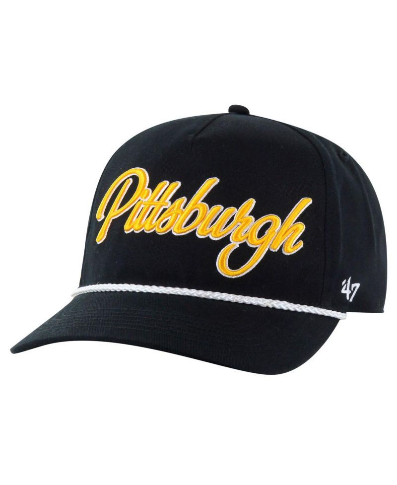 Men's Black Pittsburgh Steelers Overhand Hitch Adjustable Hat