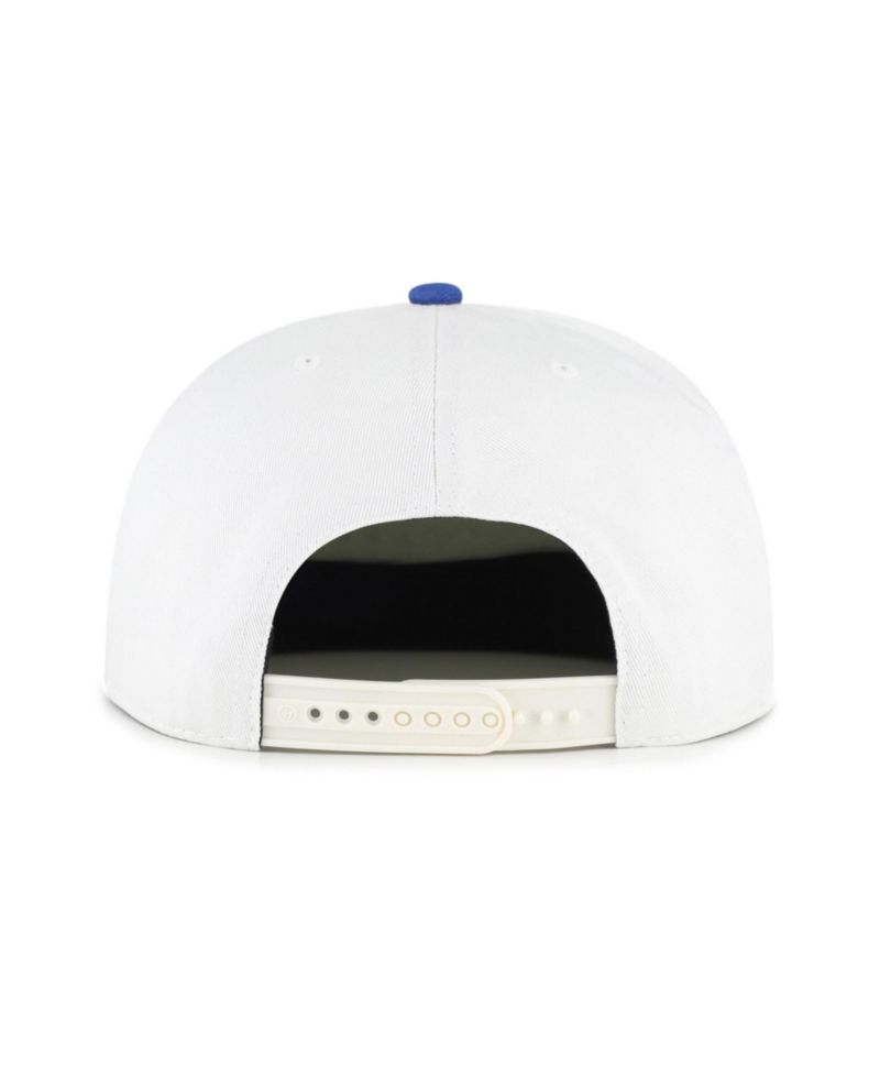 Men's '47 White/Royal Chicago Cubs Script Stack Relaxed Captain Snapback
