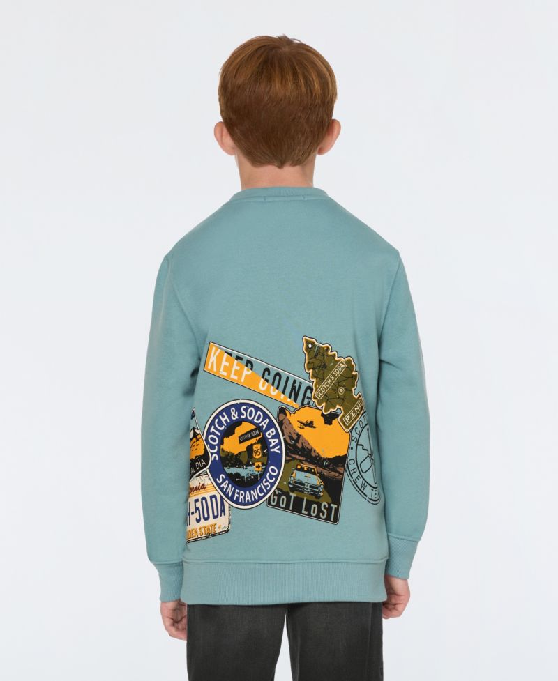 Big Boys Graphic Fleece Crew Shirt