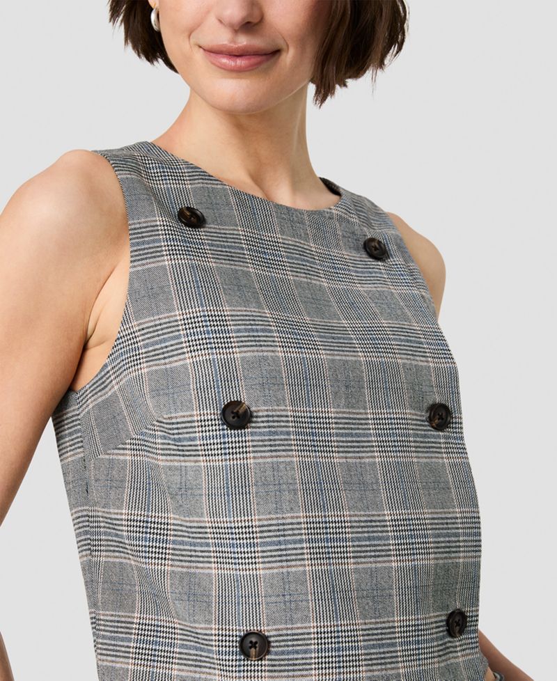 Women's Matteo Jewel Neck Sleeveless Button-Front Top