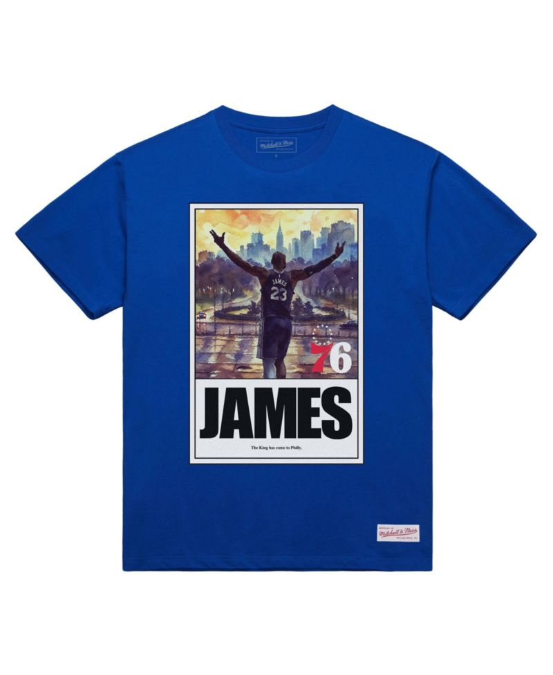Men's LeBron James Royal Philadelphia 76ers King Arrived T-Shirt