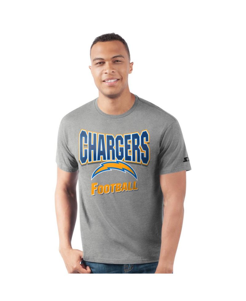 Men's Heather Gray Los Angeles Chargers Prime Time T-Shirt