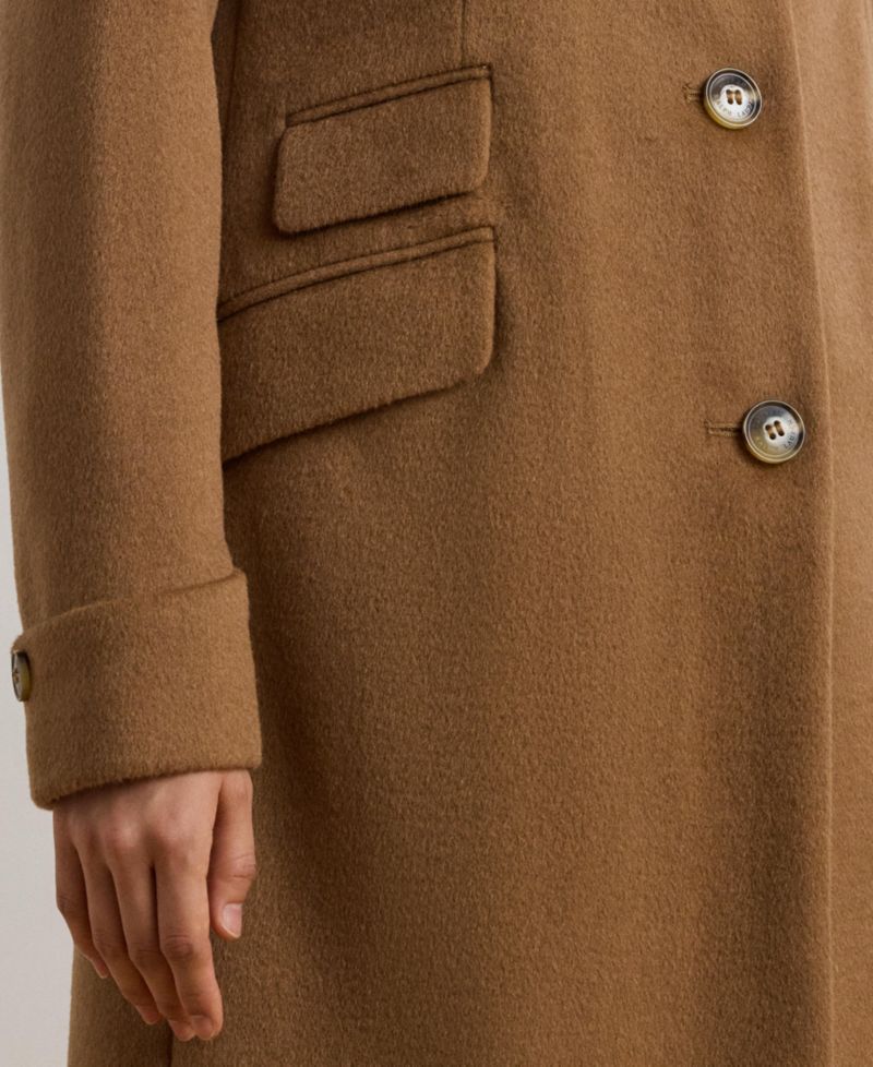 Petite Notched-Collar Walker Coat