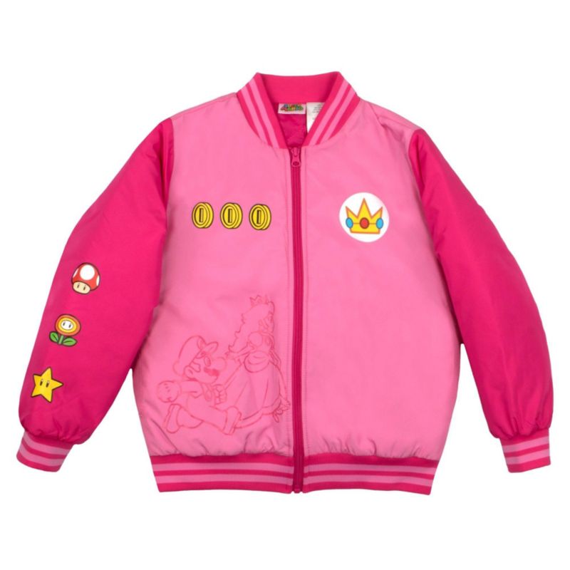 Super Luigi Little Girls Bomber Jacket