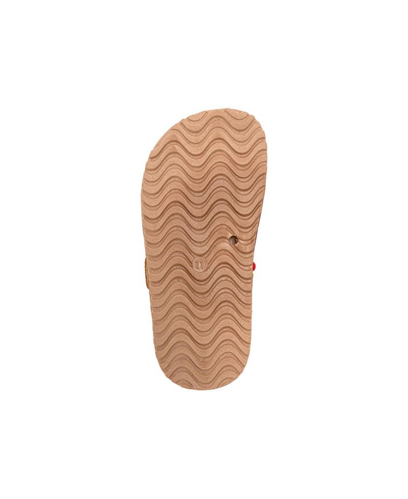 Girls Sandals - Comfortable, Easy Slide-On with Cherry Charm Detail
