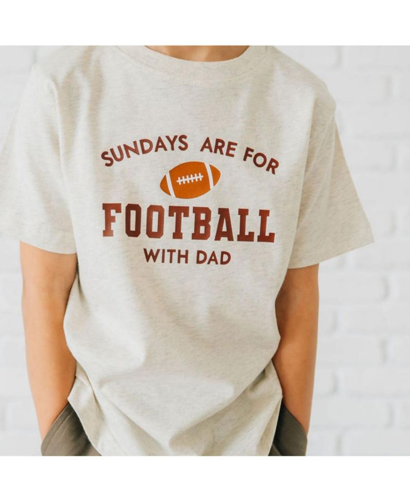 Little Boys Sundays Are For Football Short Sleeve T-Shirt
