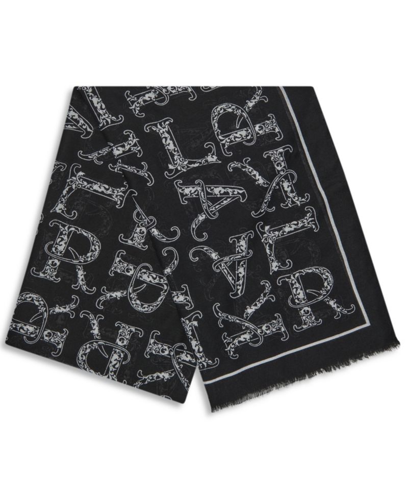 Oversized Baroque Letters Scarf