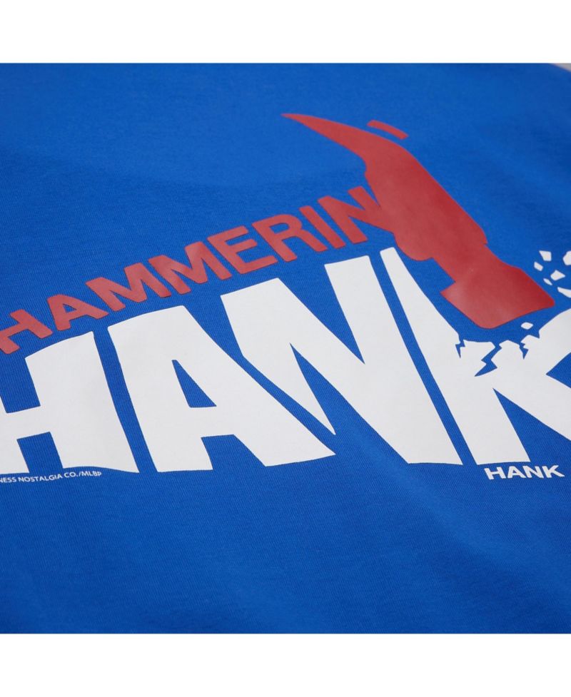 Men's Hank Aaron Royal Atlanta Braves Legends Collection Vintage Logo T-Shirt