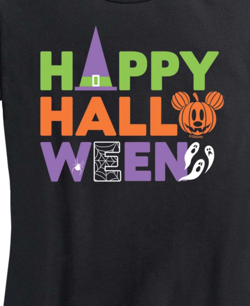 Disney Happy Halloween Women's Short Sleeve Graphic T-shirts