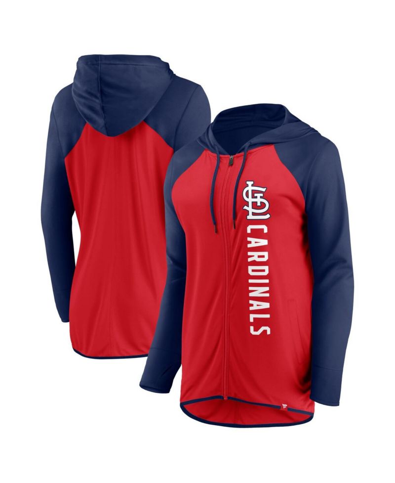 Women's Red/Navy St. Louis Cardinals Forever Fan Full-Zip Hoodie Jacket