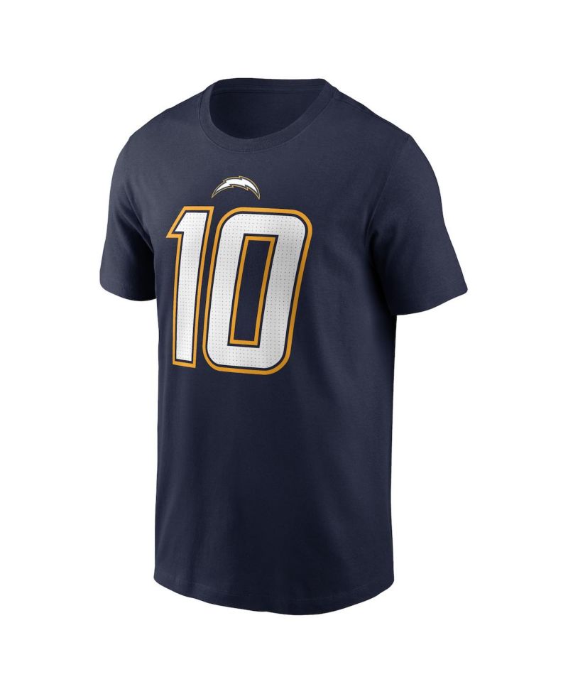 Men's Justin Herbert Navy Los Angeles Chargers Alternate Super Chargers Name & Number T-Shirt