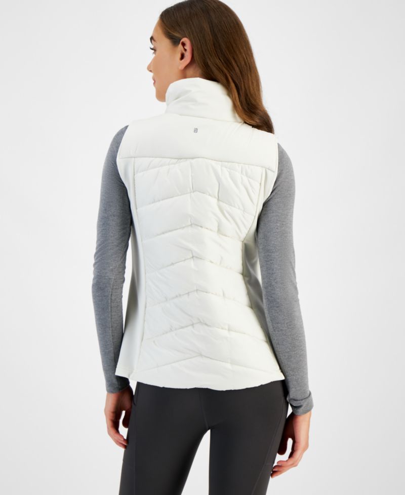 Women's Sleeveless Zip-Front Puffer Vest