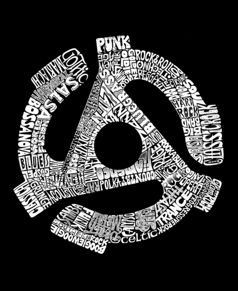 Men's Genres of Music Word Art Tank Top