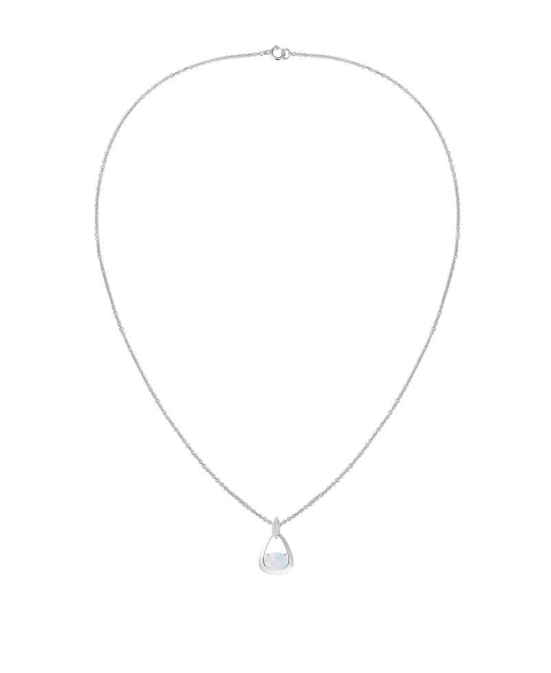 2-Pc. Lab-grown Ruby (3.5 ct. t.w.) and Lab-Grown White Sapphire (0.03 ct. t.w.) Earrings And Pendant Set in Sterling Silver (Also Available in Opal, Amethyst, Sapphire and Blue Topaz)