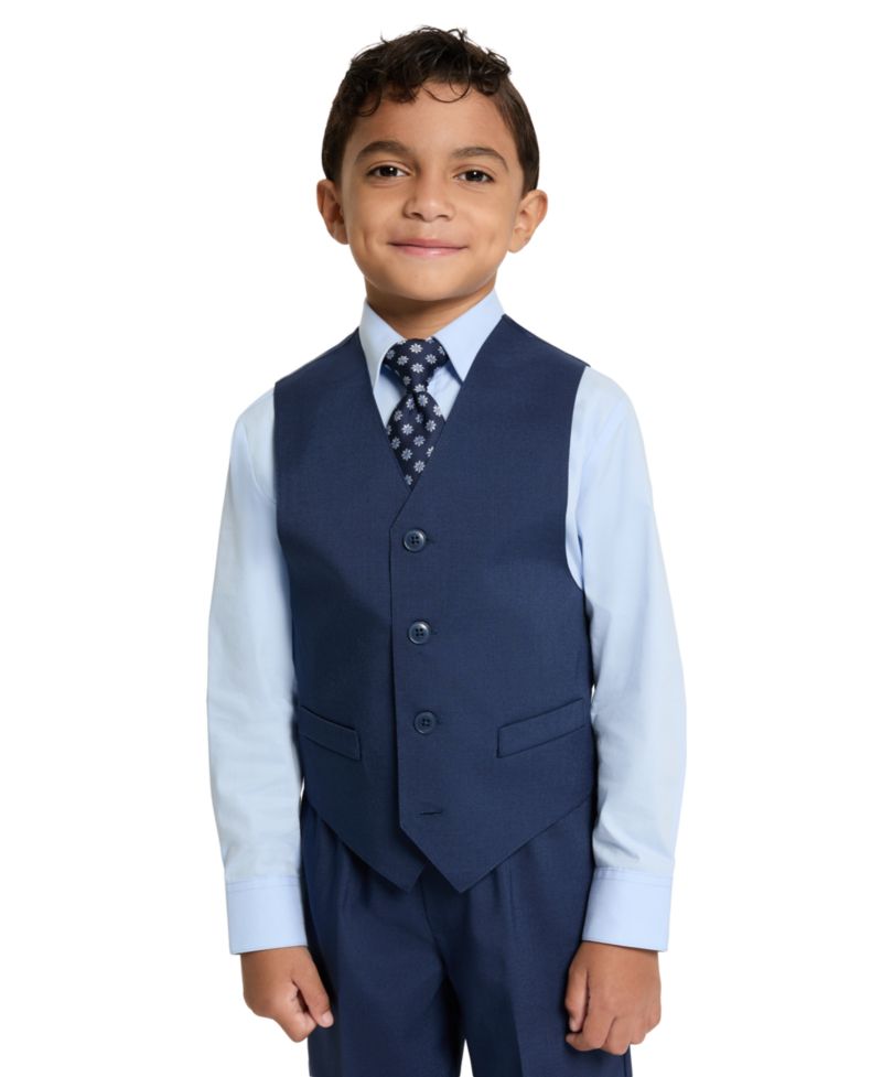 SmartWash Boys' 4-7 Washable Vest, Shirt, Pants and Tie, 4-Piece Set