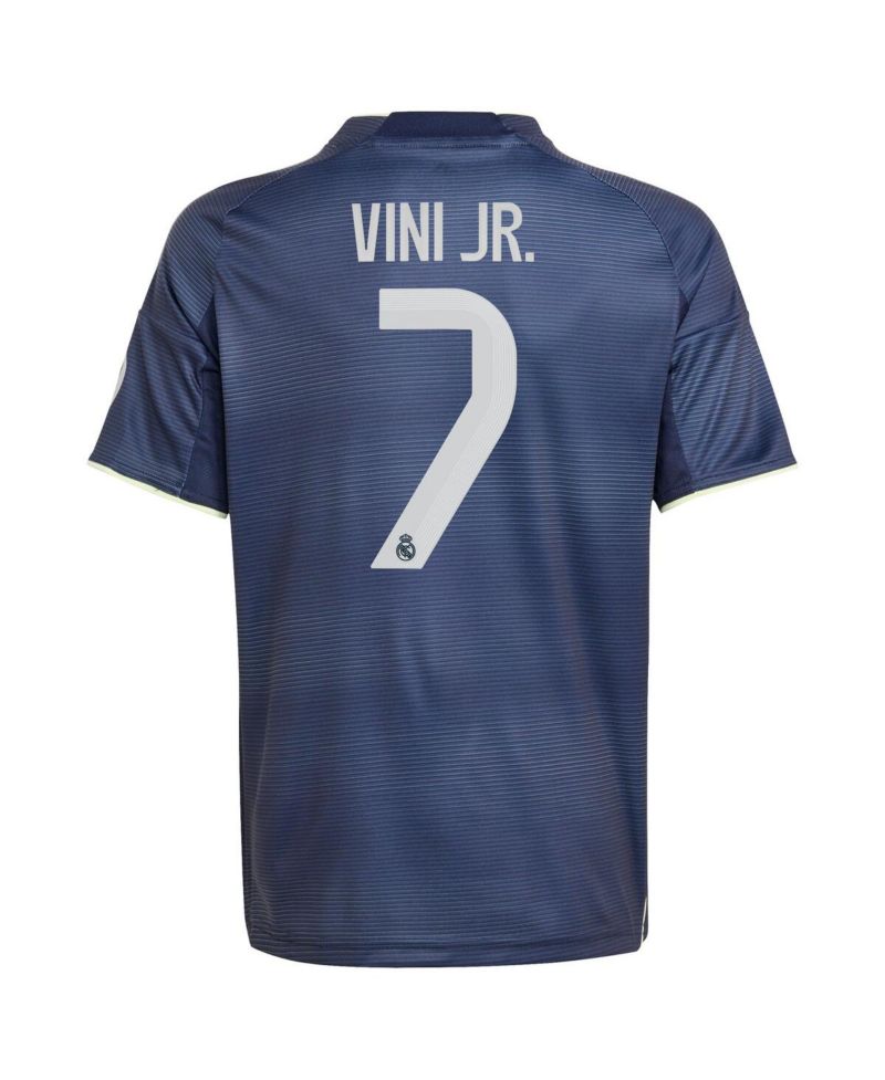 Big Boys and Girls Vini Jr. Blue Real Madrid 2025/26 Away Replica Player Jersey
