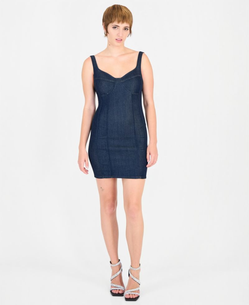 Women's Alora Body-Con Sweetheart Denim Mini Dress