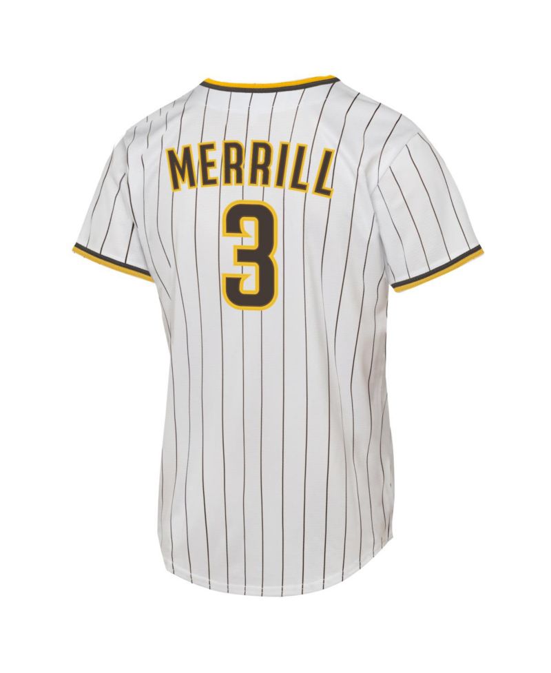 Big Boys and Girls Jackson Merrill White San Diego Padres Home Replica Jersey