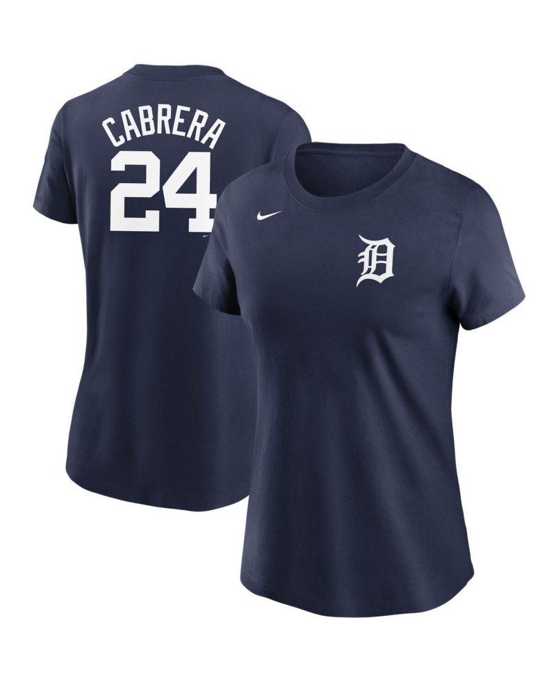 Women's Miguel Cabrera Navy Detroit Tigers Name & Number T-Shirt