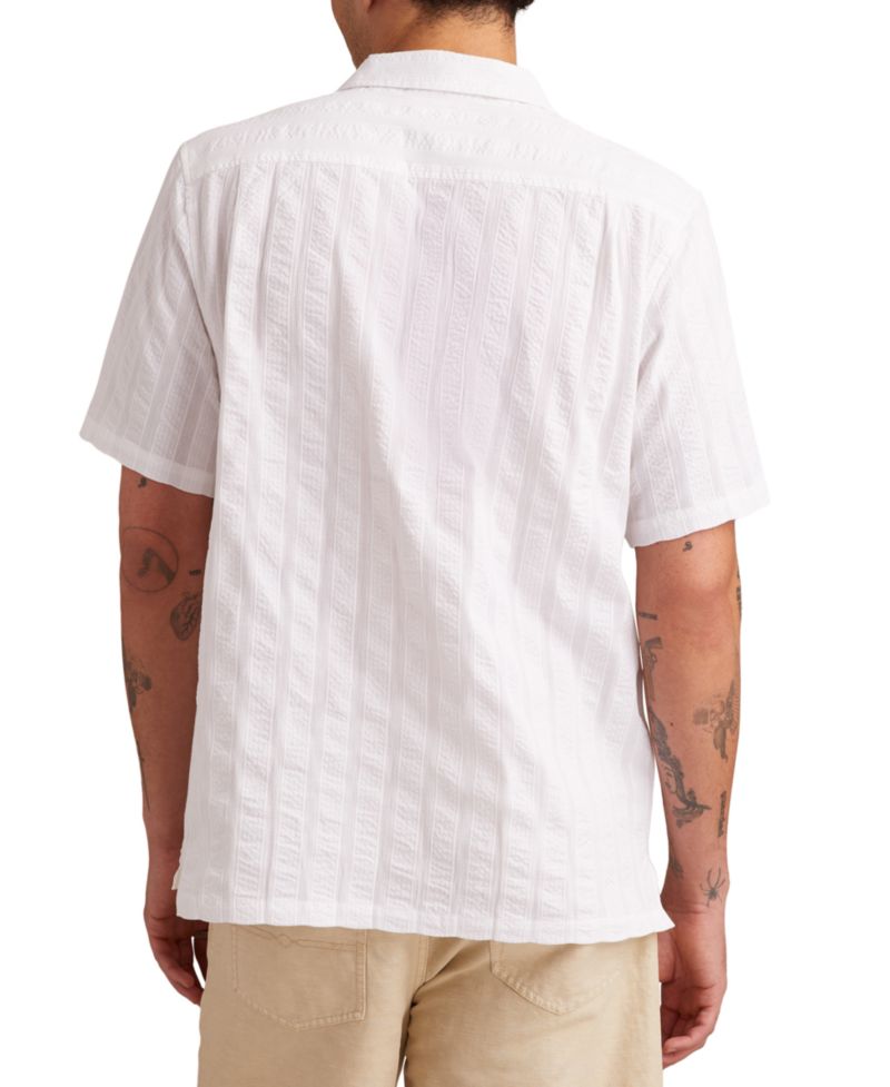 Men's Short Sleeve Seersucker Button-Front Camp Shirt