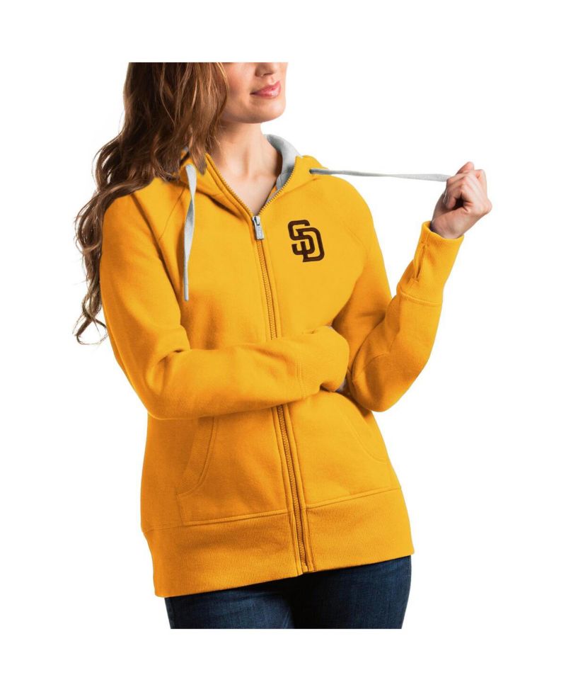 Women's Gold San Diego Padres Victory Full-Zip Hoodie