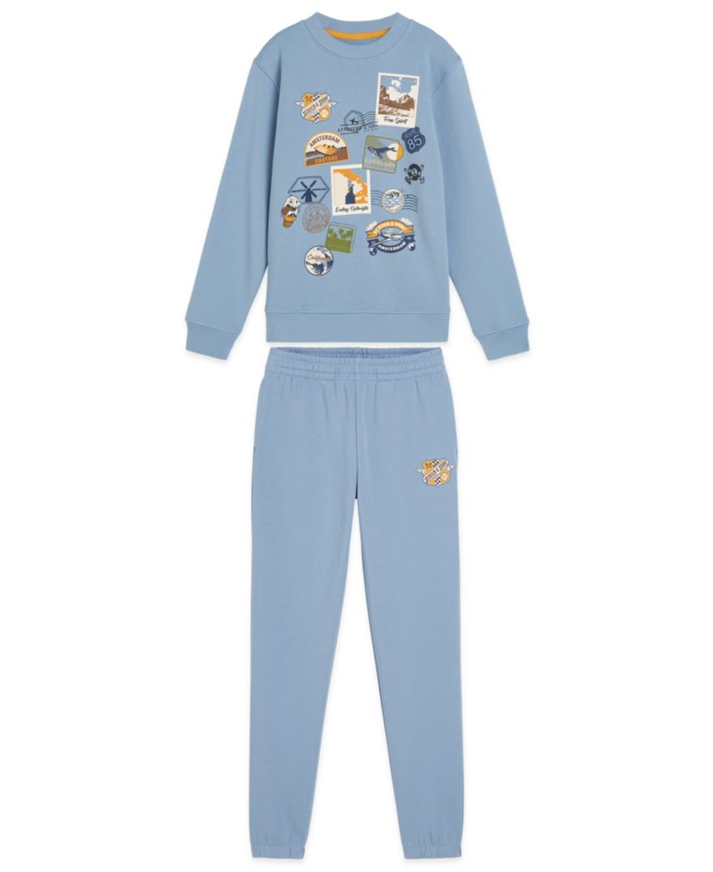 Boys' 8-16 Crewneck Sweatshirt and Jogger Pants, 2-Piece Set