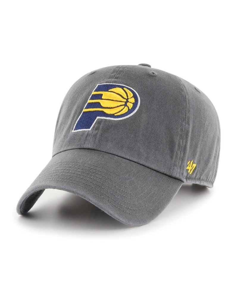 Men's Charcoal Indiana Pacers Primary Logo Clean Up Adjustable Hat