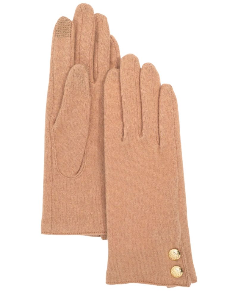 Two Button Cashmere Blend Touch Gloves