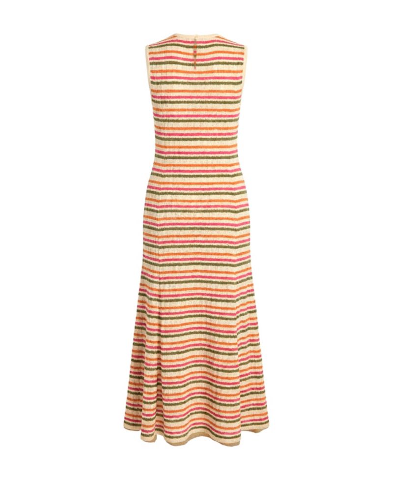 Women's Sleeveless Striped Knit Maxi Dress