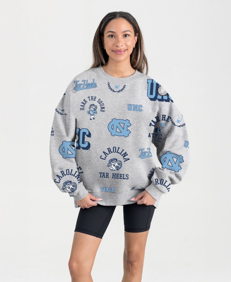 Women's Gray North Carolina Tar Heels Always on Repeat Fleece Sweatshirt