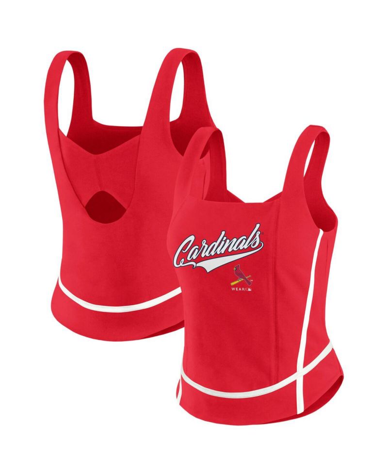Women's Red St. Louis Cardinals Square Neck Tank Top