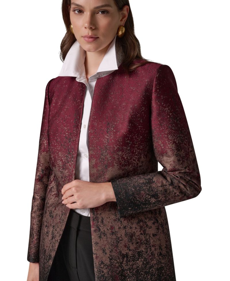 Women's Collarless Shoulder-Pad Blazer