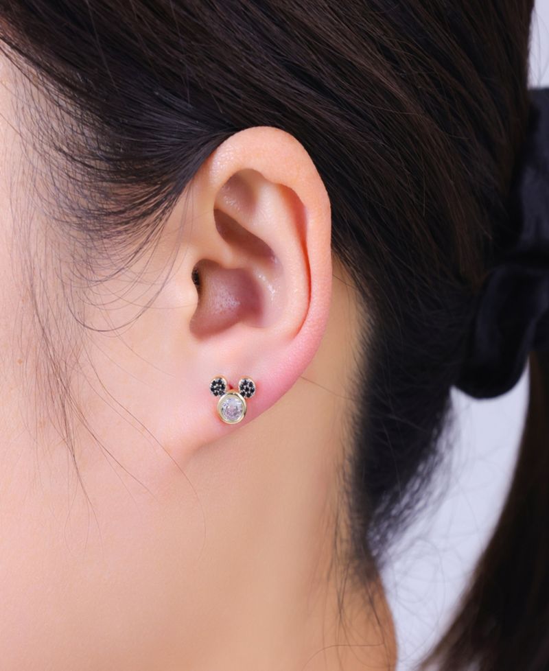 Gold Plated Cubic Zirconia Stud Earring Set