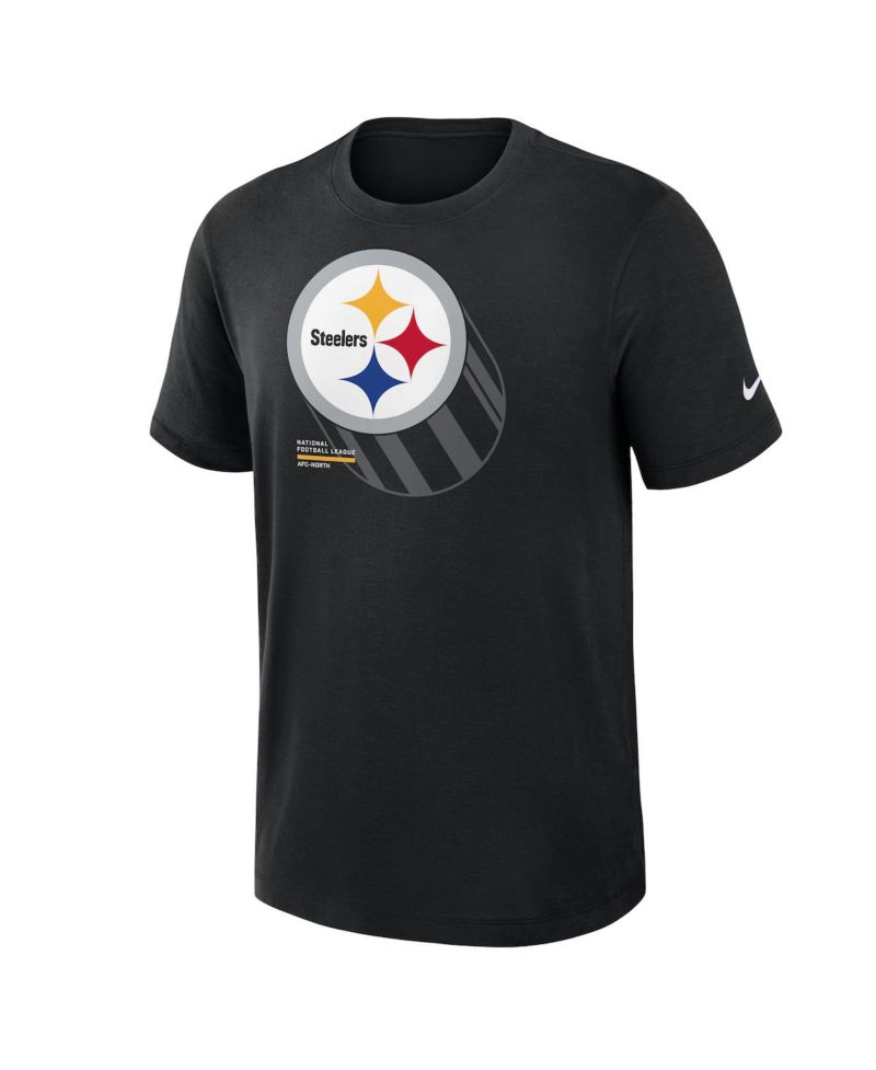 Nike Men's Black Pittsburgh Steelers Left End Run Slub Performance T-Shirt