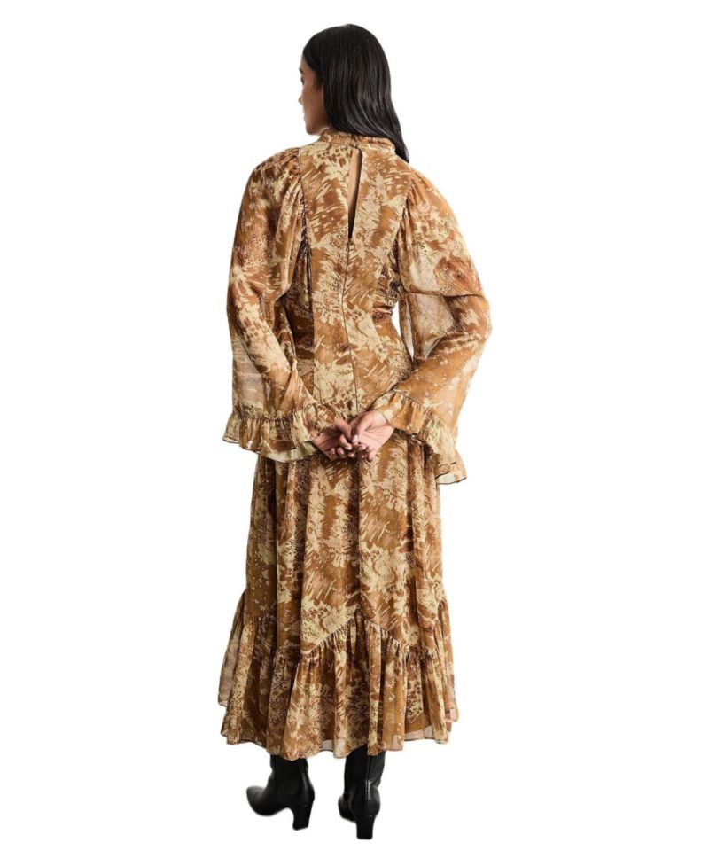 Women's Romantic Chiffon Sleeve Midaxi Dress
