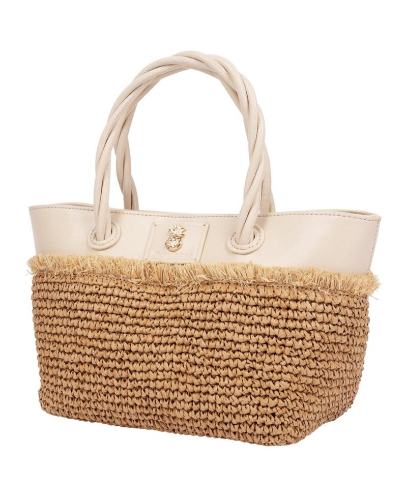 Charlotte Raffia Fringe Medium Tote