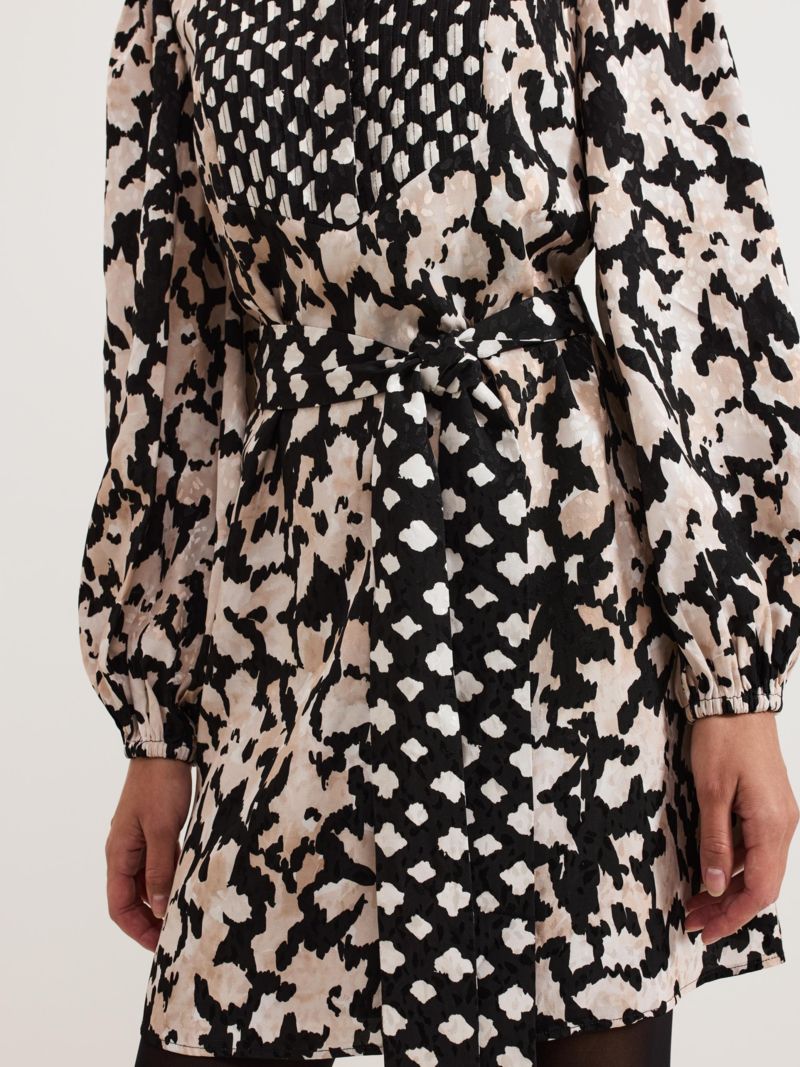 Women's Dolly Mandarin Collar Mini Shirt Dress