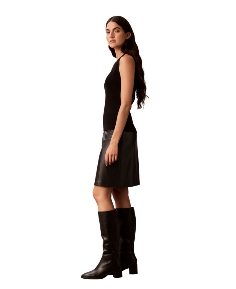 Women's Petite Ribbed Sleeveless Tank Sweater