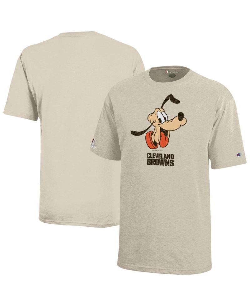 Big Boys and Girls Disney x Oatmeal Cleveland Browns Pluto T-Shirt