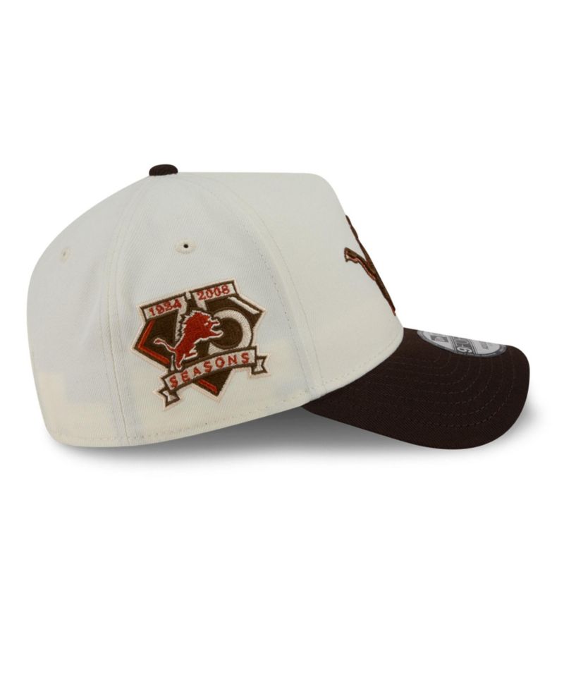Men's Cream/Brown Detroit Lions Pumpkin Spice A-Frame 9FORTY Adjustable Hat