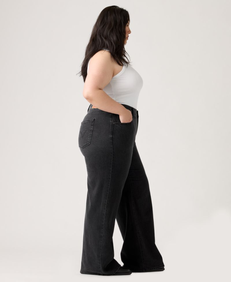 Women's Cinch-Waist Lightweight Baggy Jeans