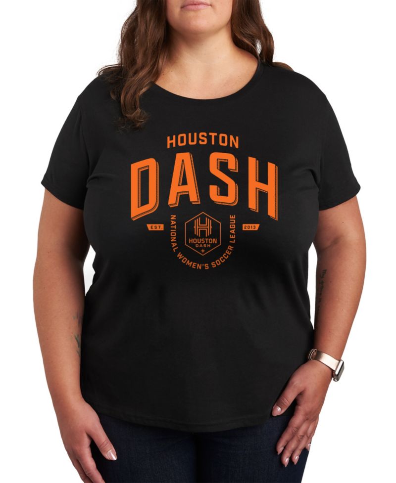 Plus Size Trendy Houston Dash Graphic Crew Neck T-Shirt