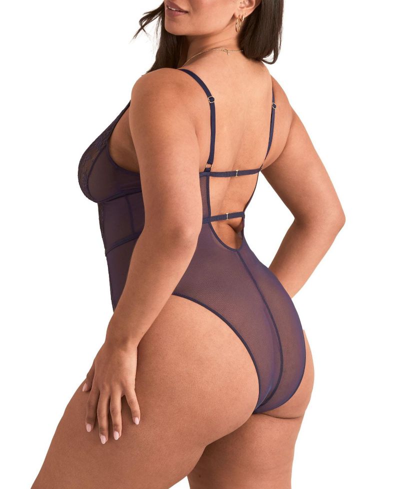 Women's Plus-Size Crotchless Bodysuit Lingerie