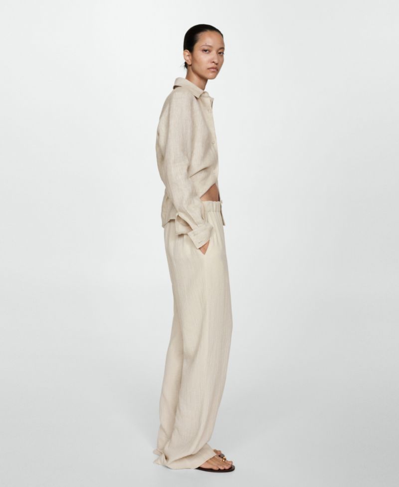 Women's Cotton Wide Leg Trousers