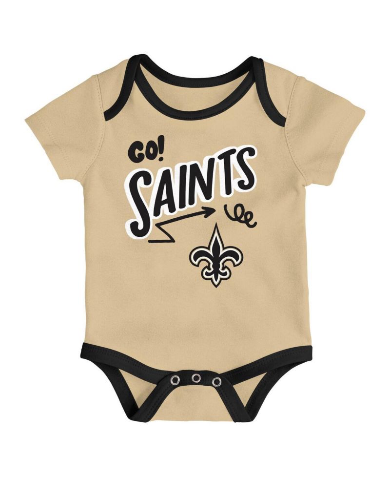 Infant 3-Piece New Orleans Saints All Day Play Bodysuit Set