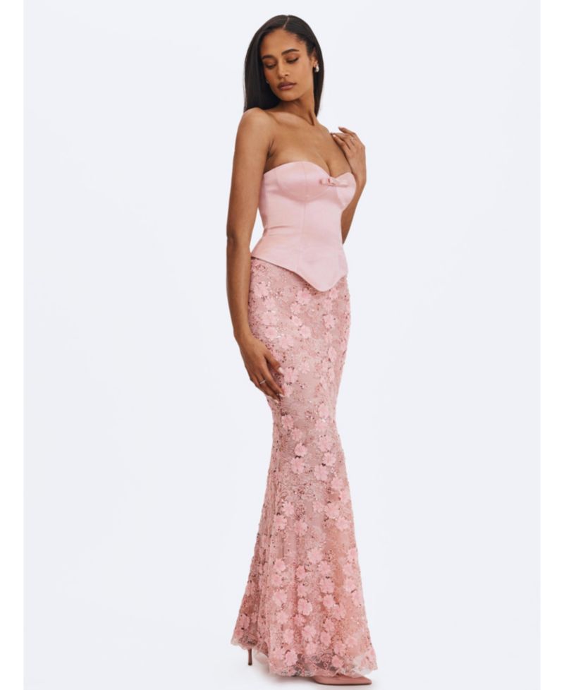 Women's Uliya Strapless Mermaid Peplum Maxi Dress