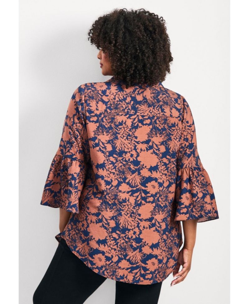 Women's Plus Size Marianne Ruffle Hem Shirt